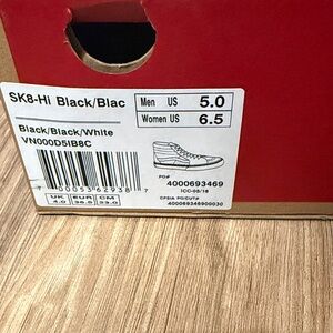 Vans SK8-Hi Black and White High-Tops